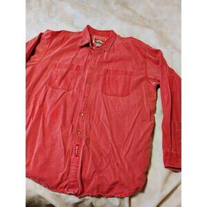 Vintage Marlboro Shirt Mens XL Red Denim Adventure Team Faded Button Up